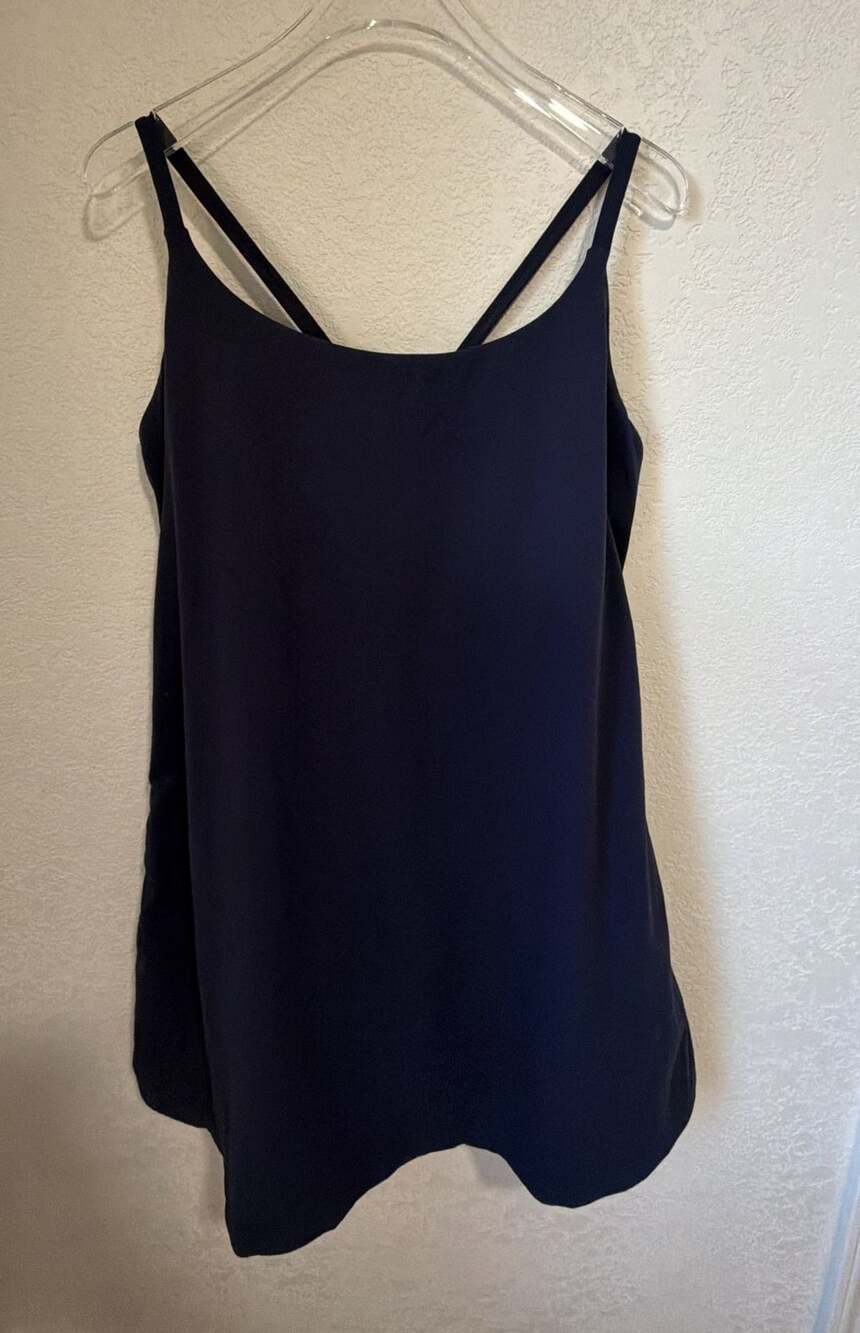 Dress Size L Navy Blue Strappy Back Casual Athletic
